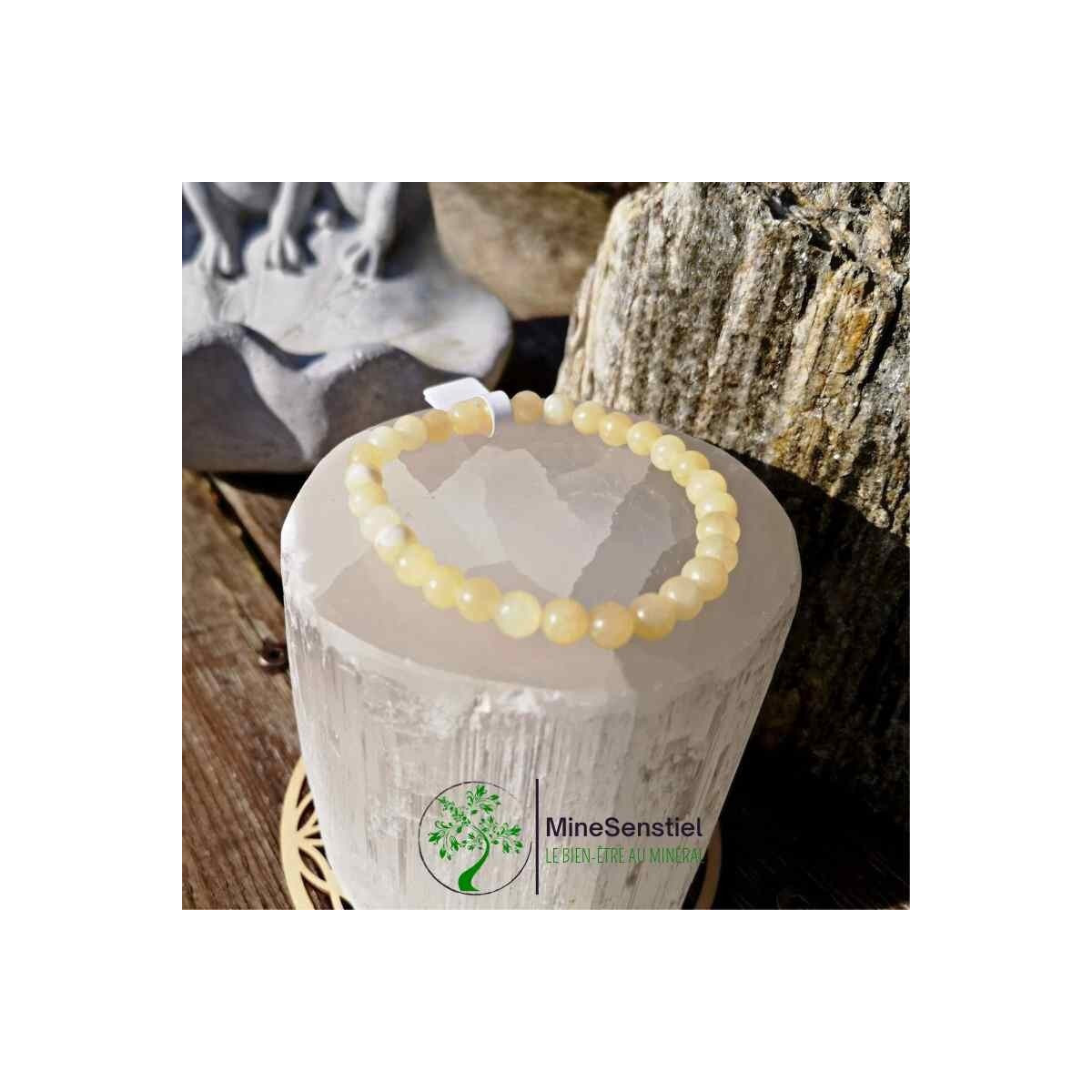 Bracelet calcite jaune 6mm