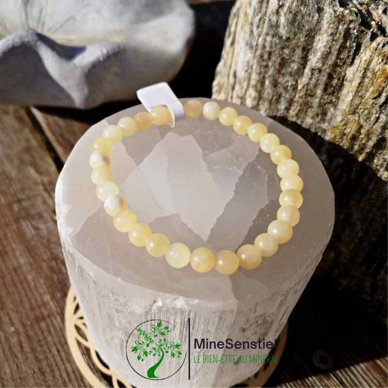 Bracelet calcite jaune fin