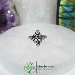 Bague Noeud de Sorcière Petit en Acier Inoxydable