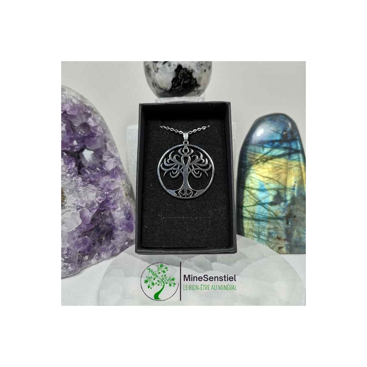 Collier Arbre de Vie en Acier Inoxydable