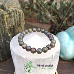 Bracelet jaspe sang de dragon 8mm