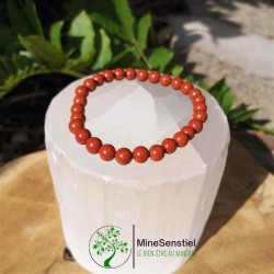 Bracelet jaspe rouge 6mm