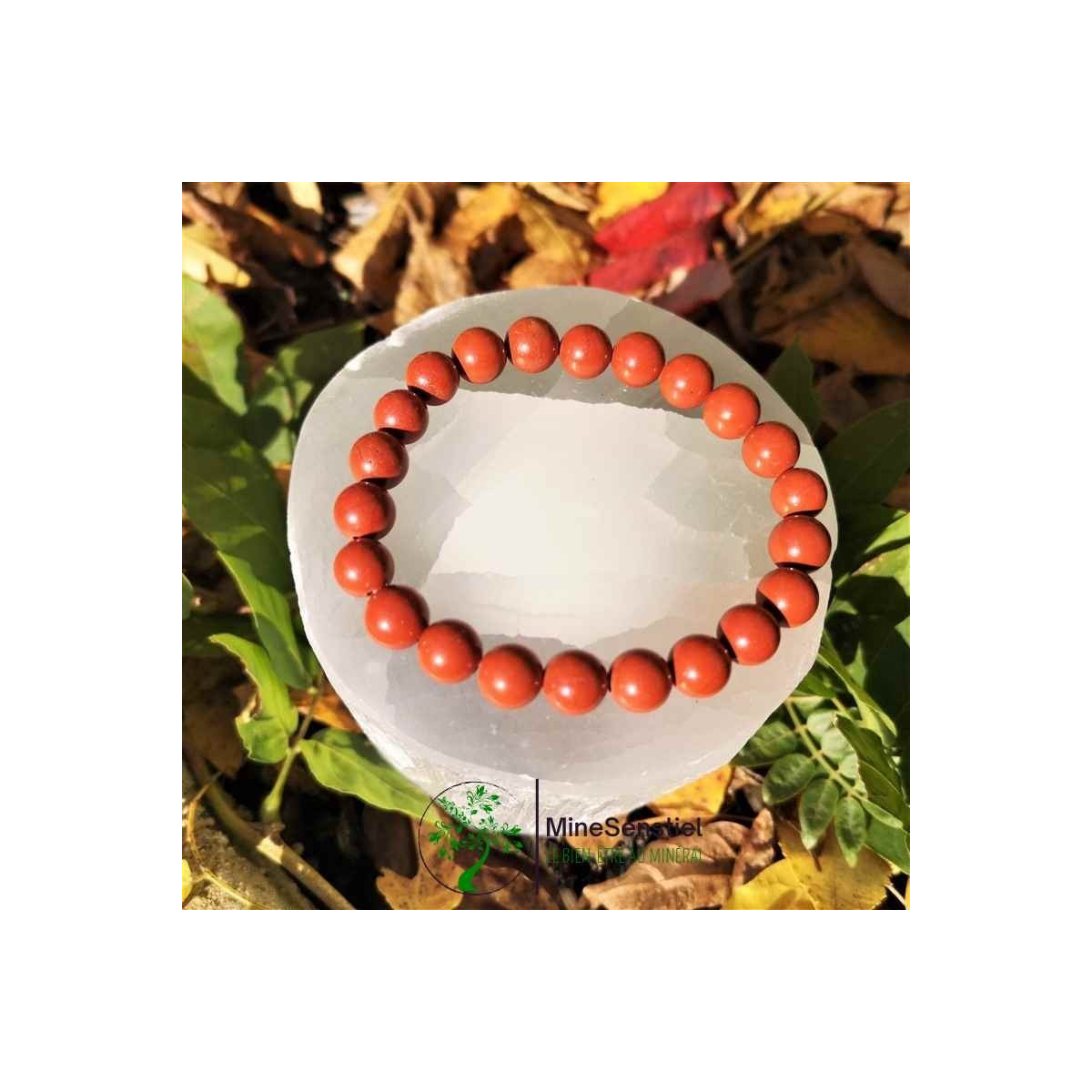 Bracelet jaspe rouge vitalité