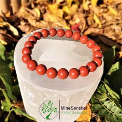 Bracelet jaspe rouge 8mm
