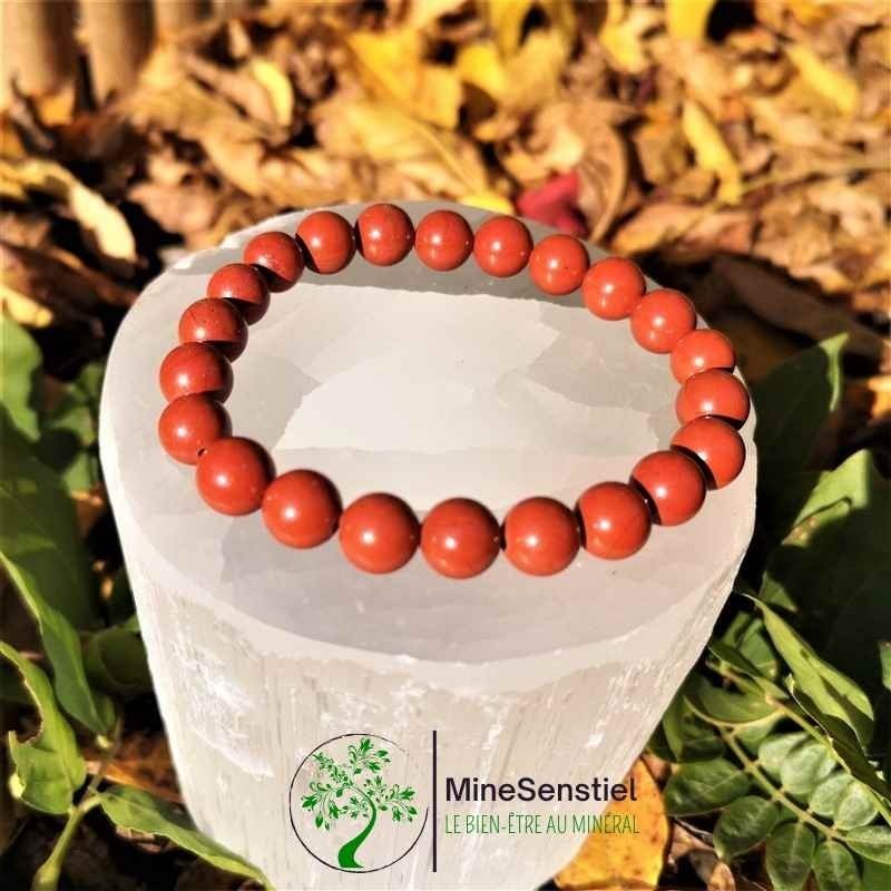 Bracelet jaspe rouge 8mm