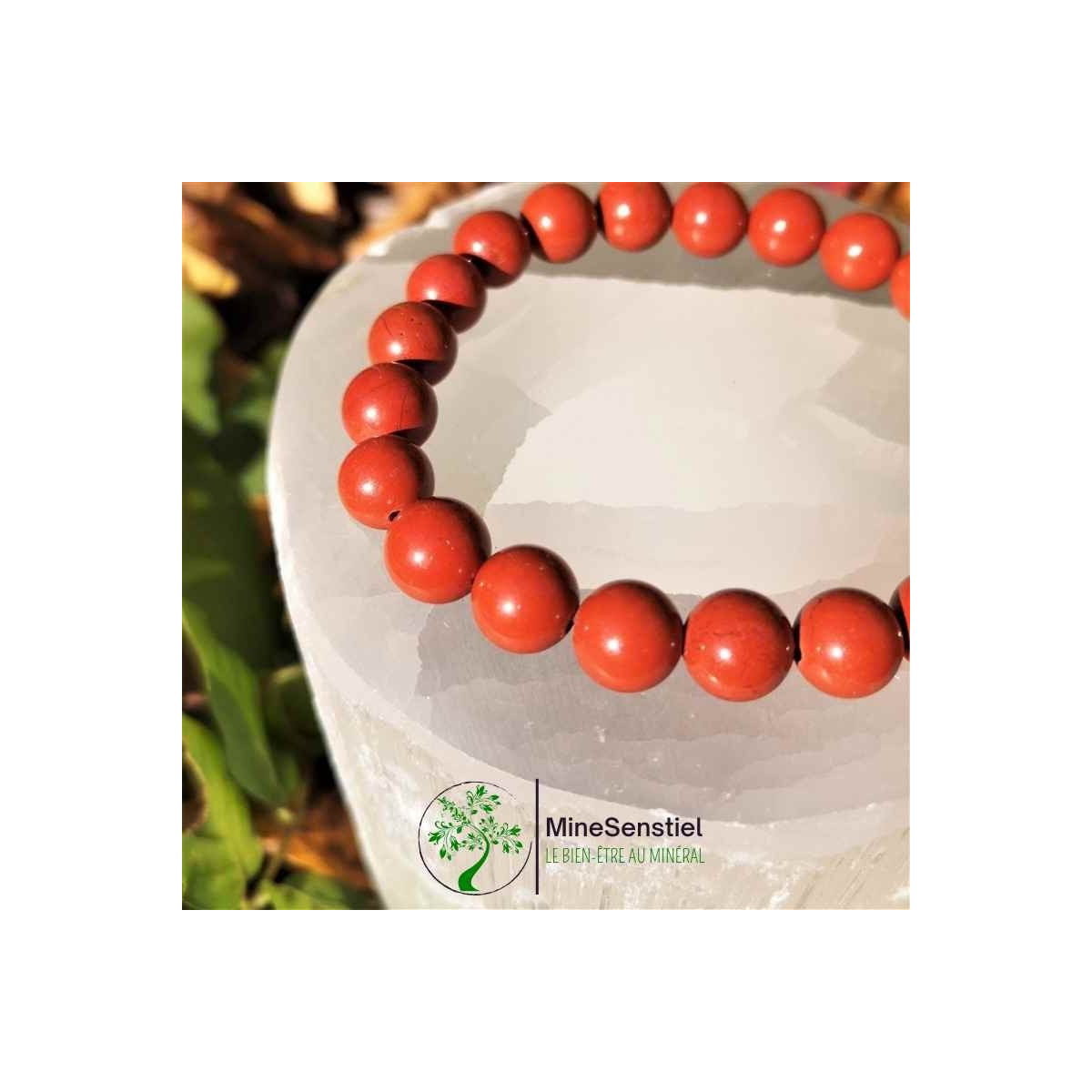 Bracelet jaspe rouge