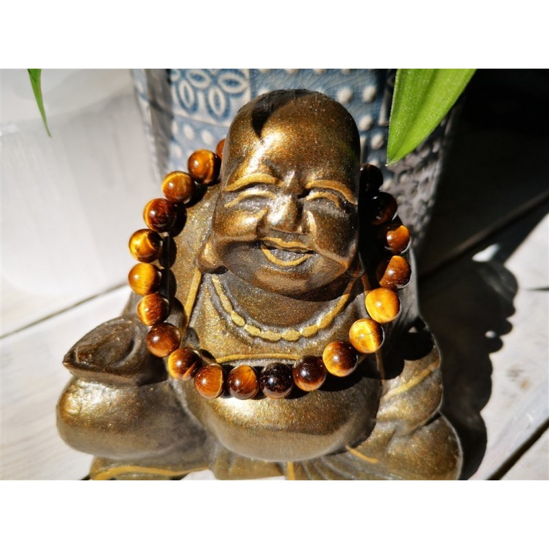 bracelet oeil de tigre bouddha 8mm