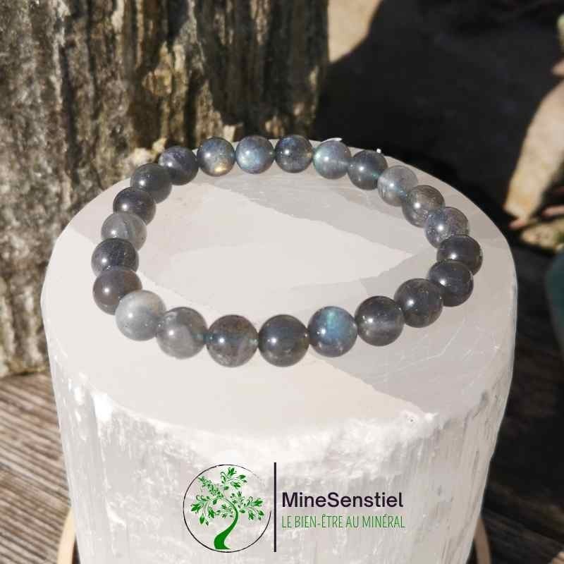 Bracelet labradorite boule 8mm