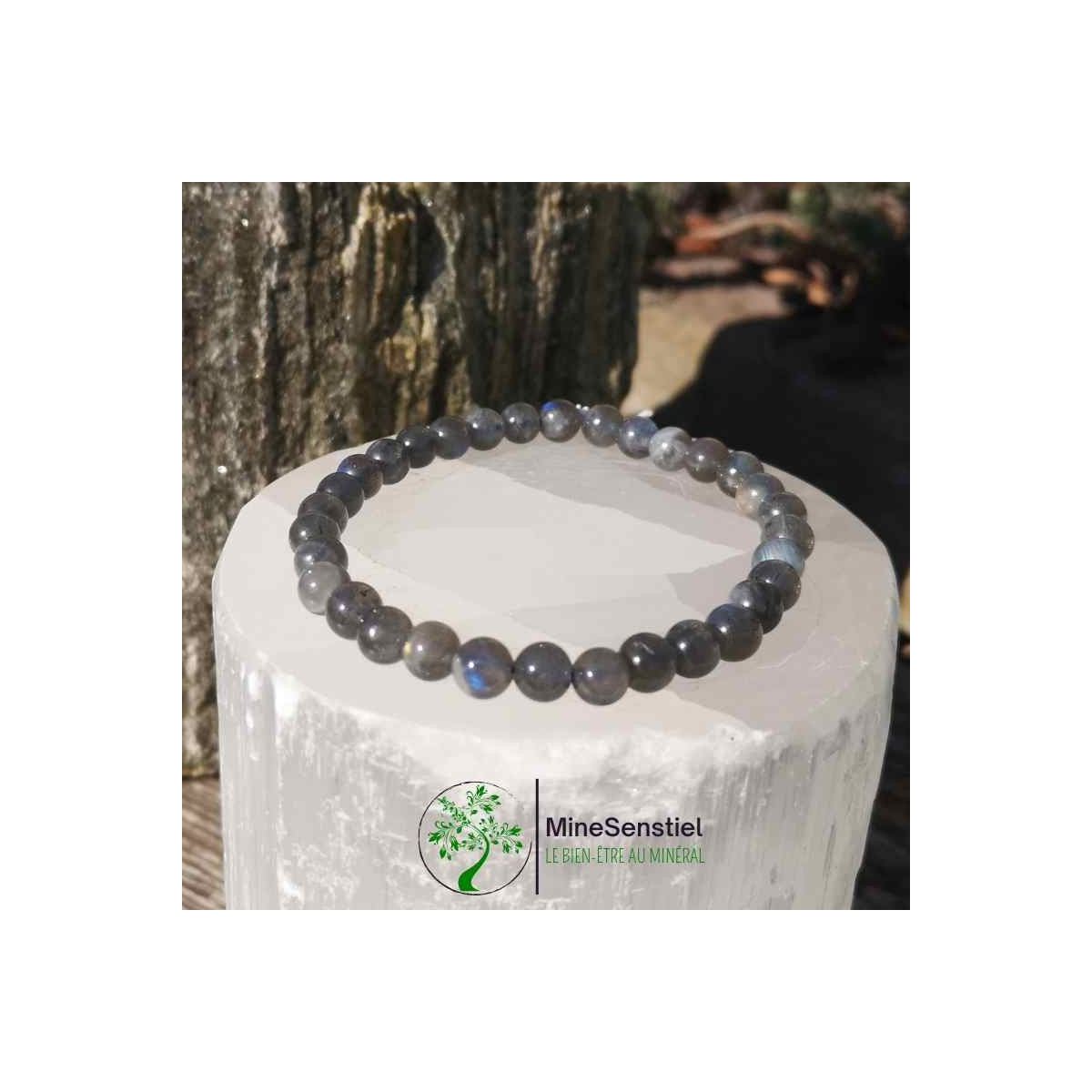 Bracelet labradorite 6mm