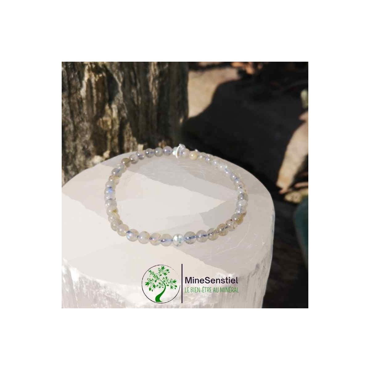 Bracelet labradorite fin