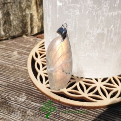 Pendentif labradorite doré