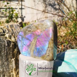 Forme libre labradorite bleue rose