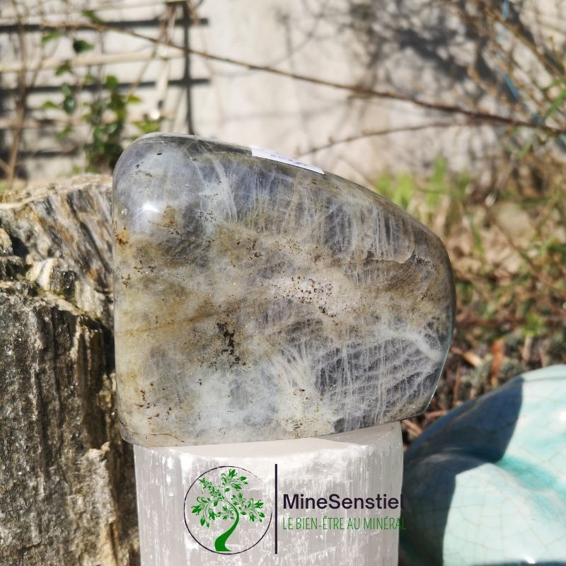 Forme libre labradorite bleue rose