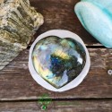Cœur labradorite doré