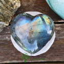 Coeur labradorite multicolore