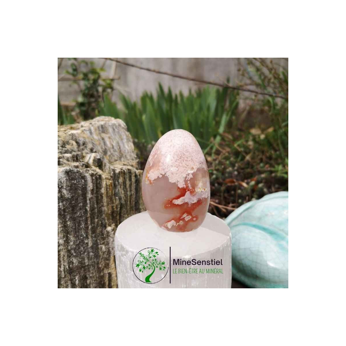Forme libre agate fleur de cerisier