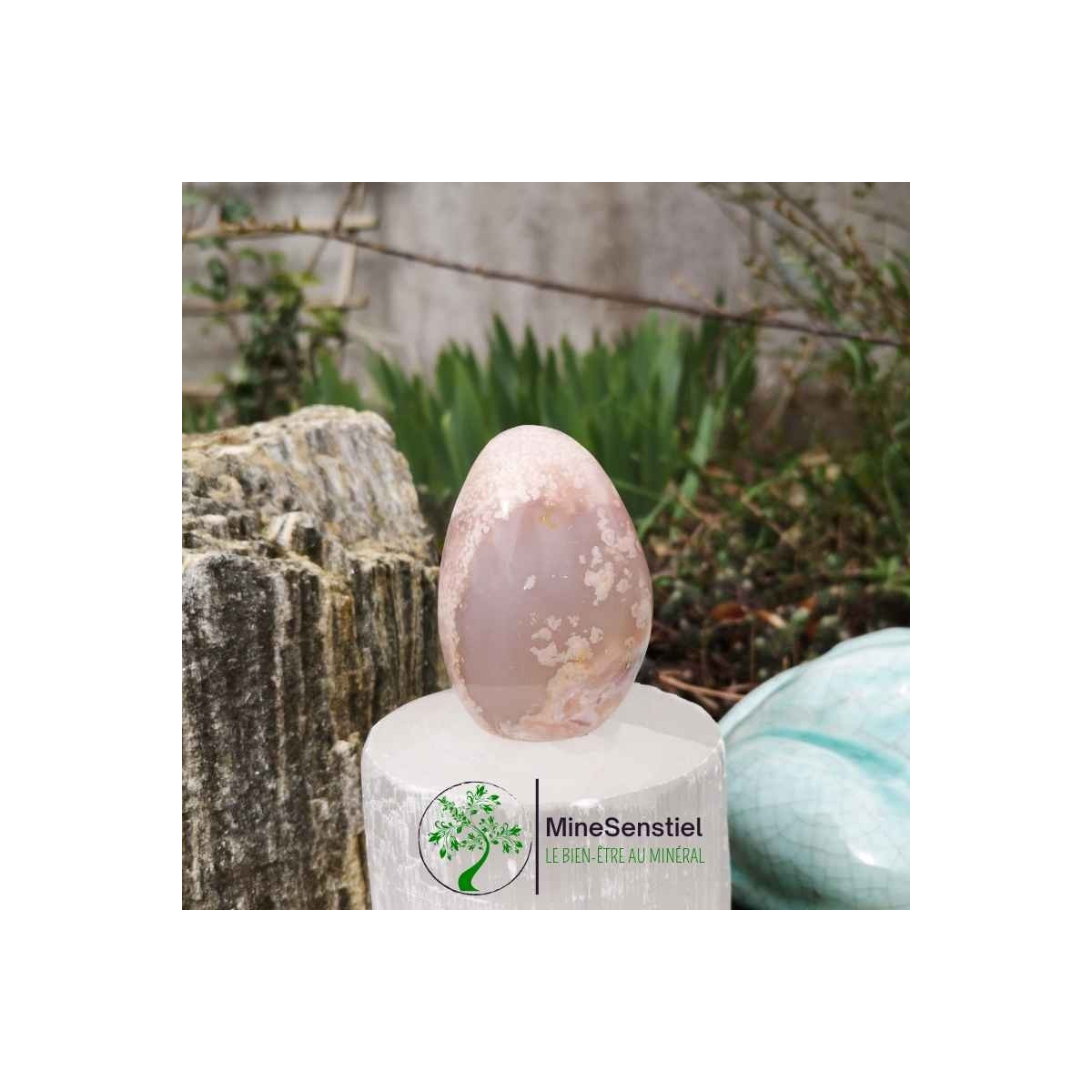 Forme libre agate fleur de cerisier