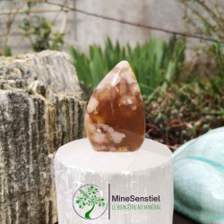 Forme libre agate fleur de cerisier