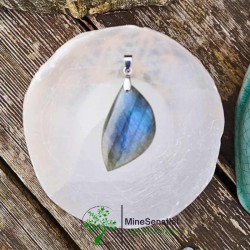 Pendentif labradorite bleu