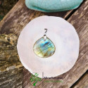 Pendentif labradorite multicolore