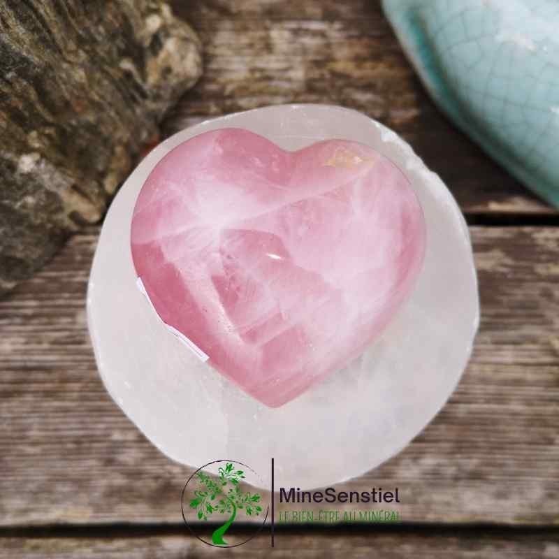 Cœur quartz rose