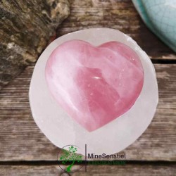 Coeur quartz rose