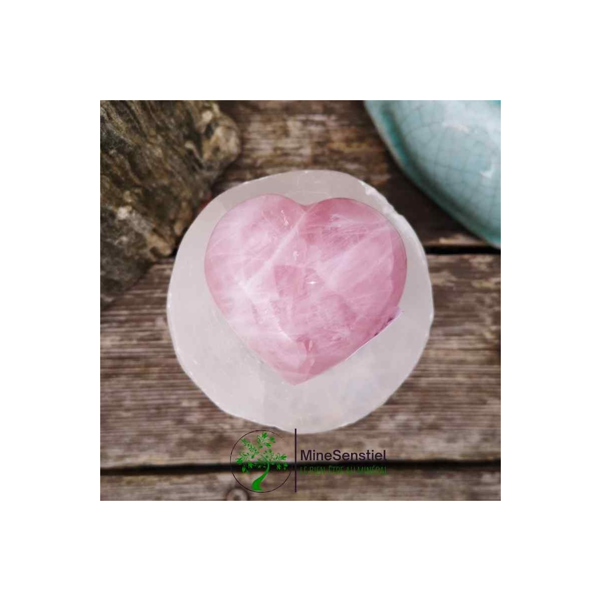 Cœur quartz rose
