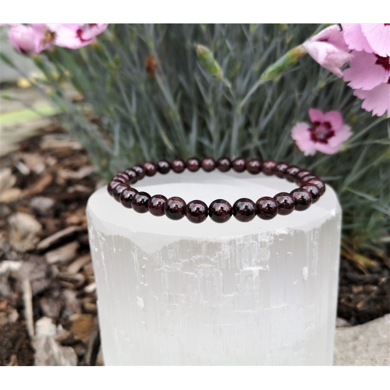 bracelet grenat 6mm