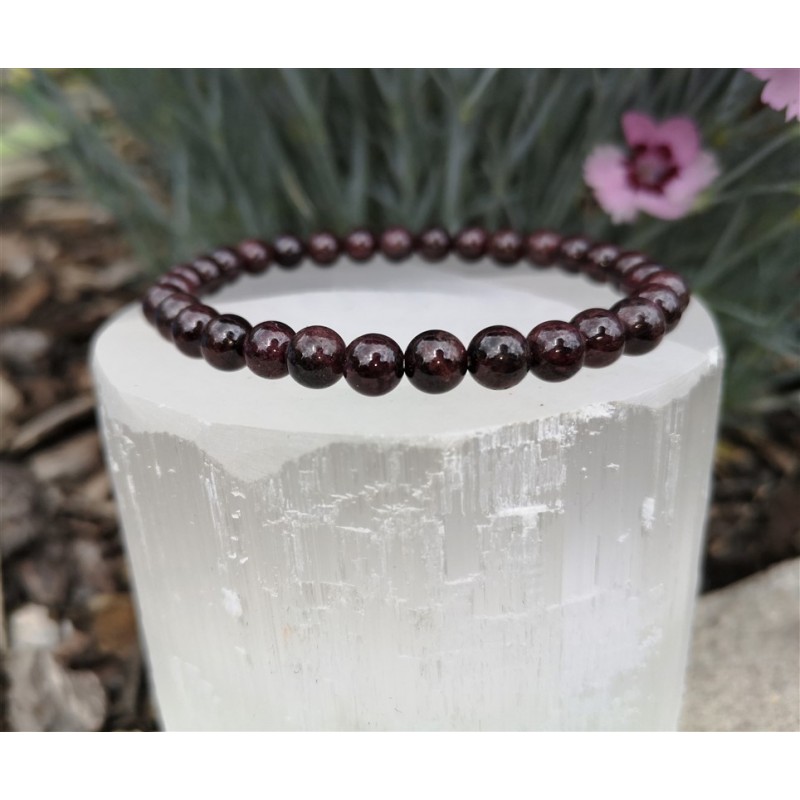 bracelet grenat 6mm