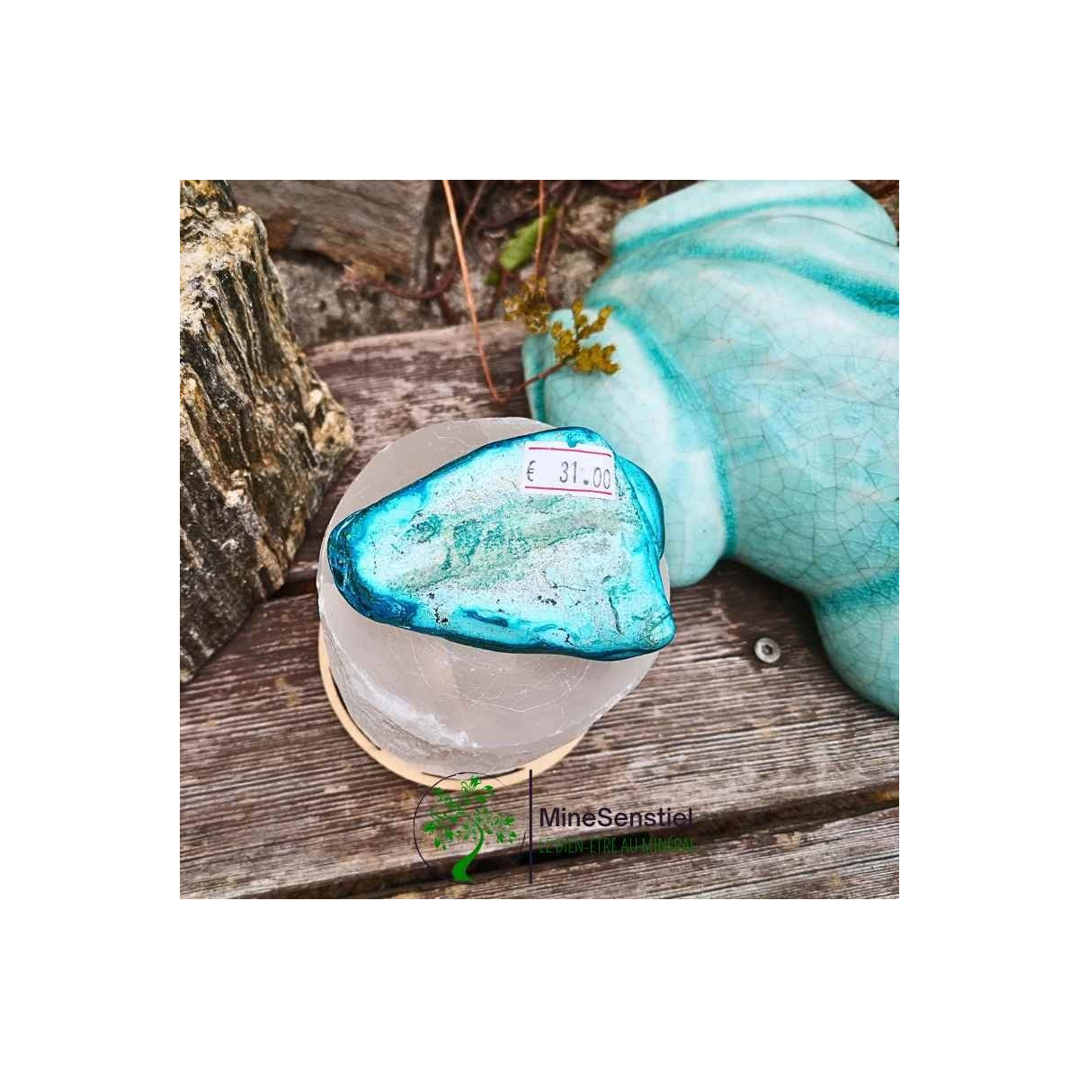 Galet Malacolla - Chrysocolle-malachite