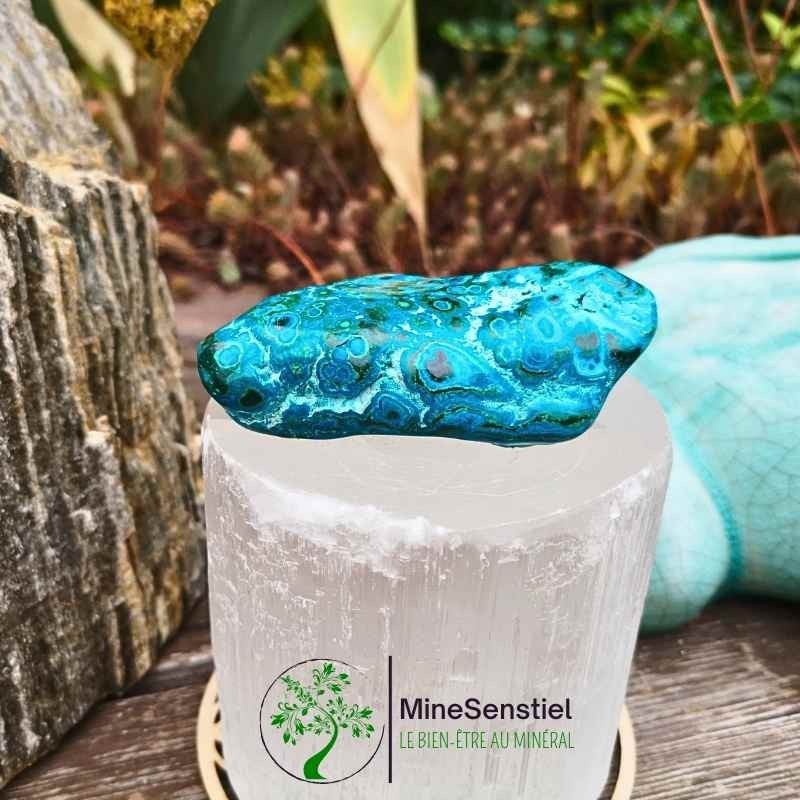 Galet Malacolla - Chrysocolle-malachite