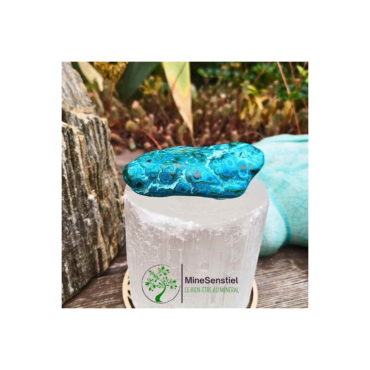 Galet Malacolla - Chrysocolle-malachite