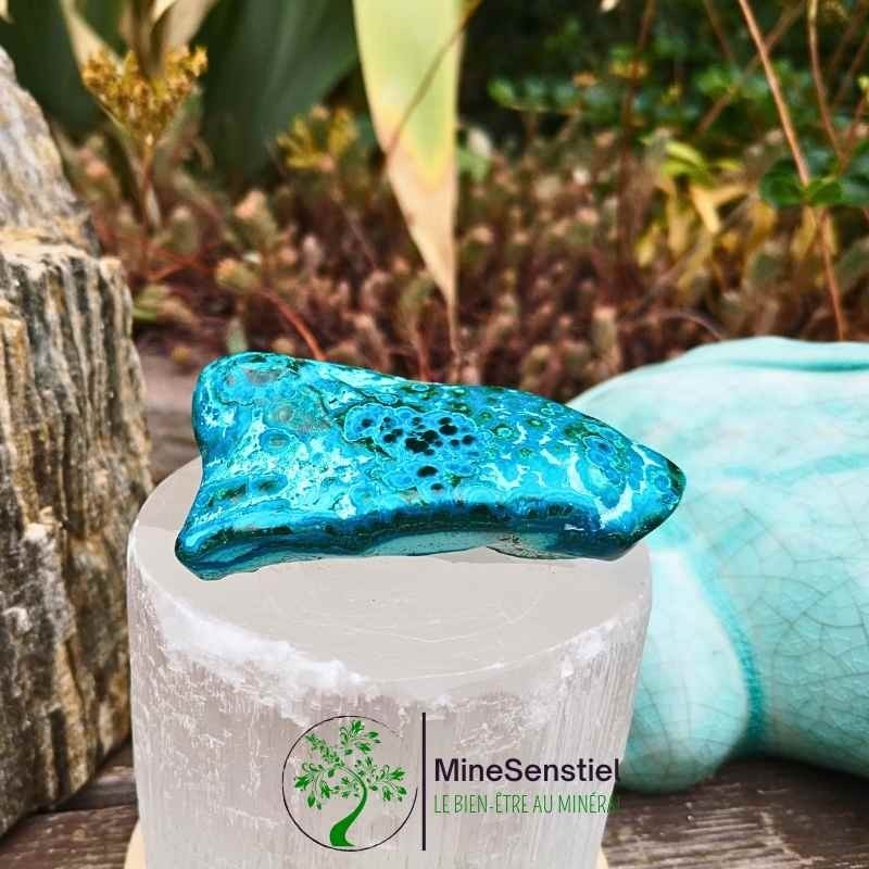 Galet Malacolla - Chrysocolle-malachite