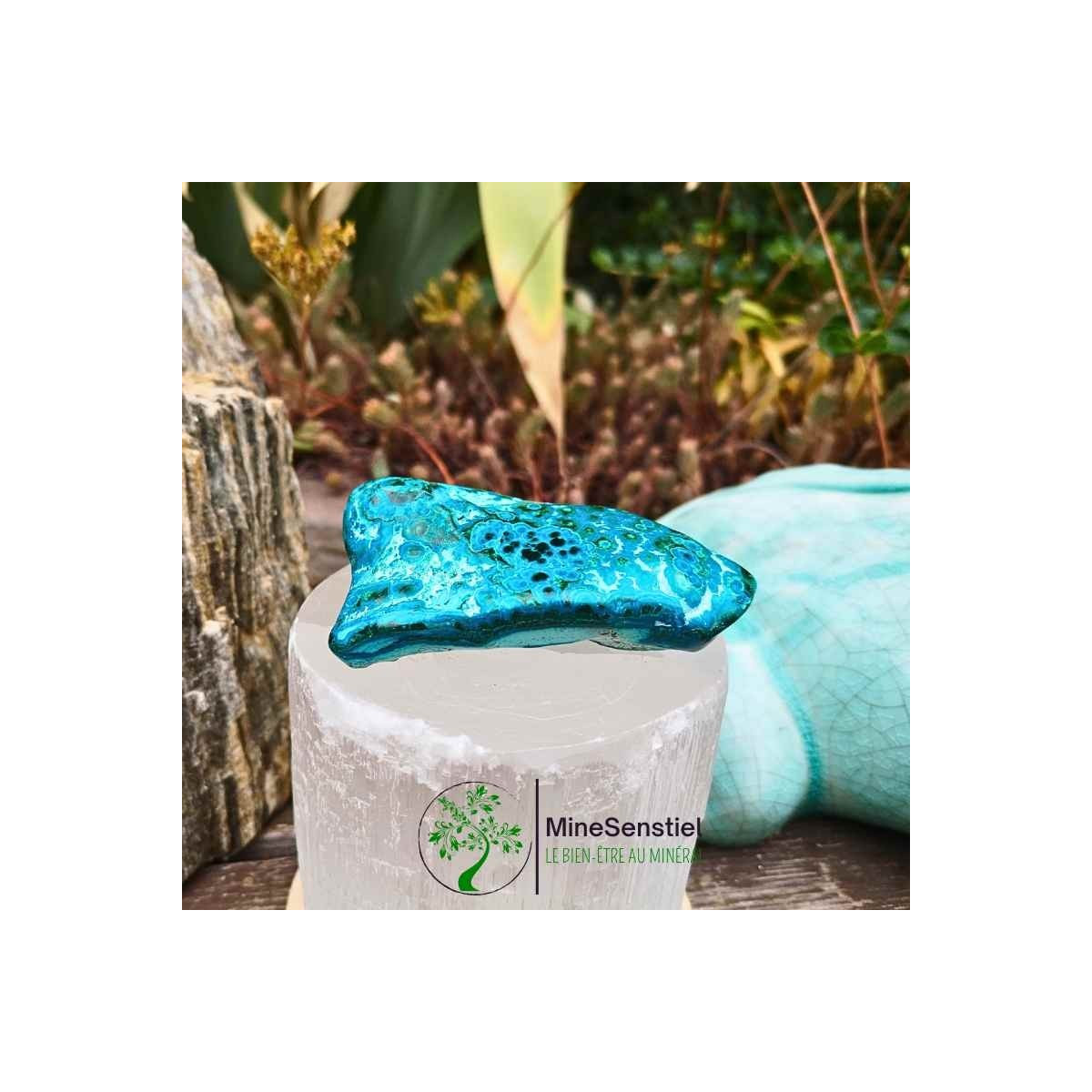 Galet Malacolla - Chrysocolle-malachite