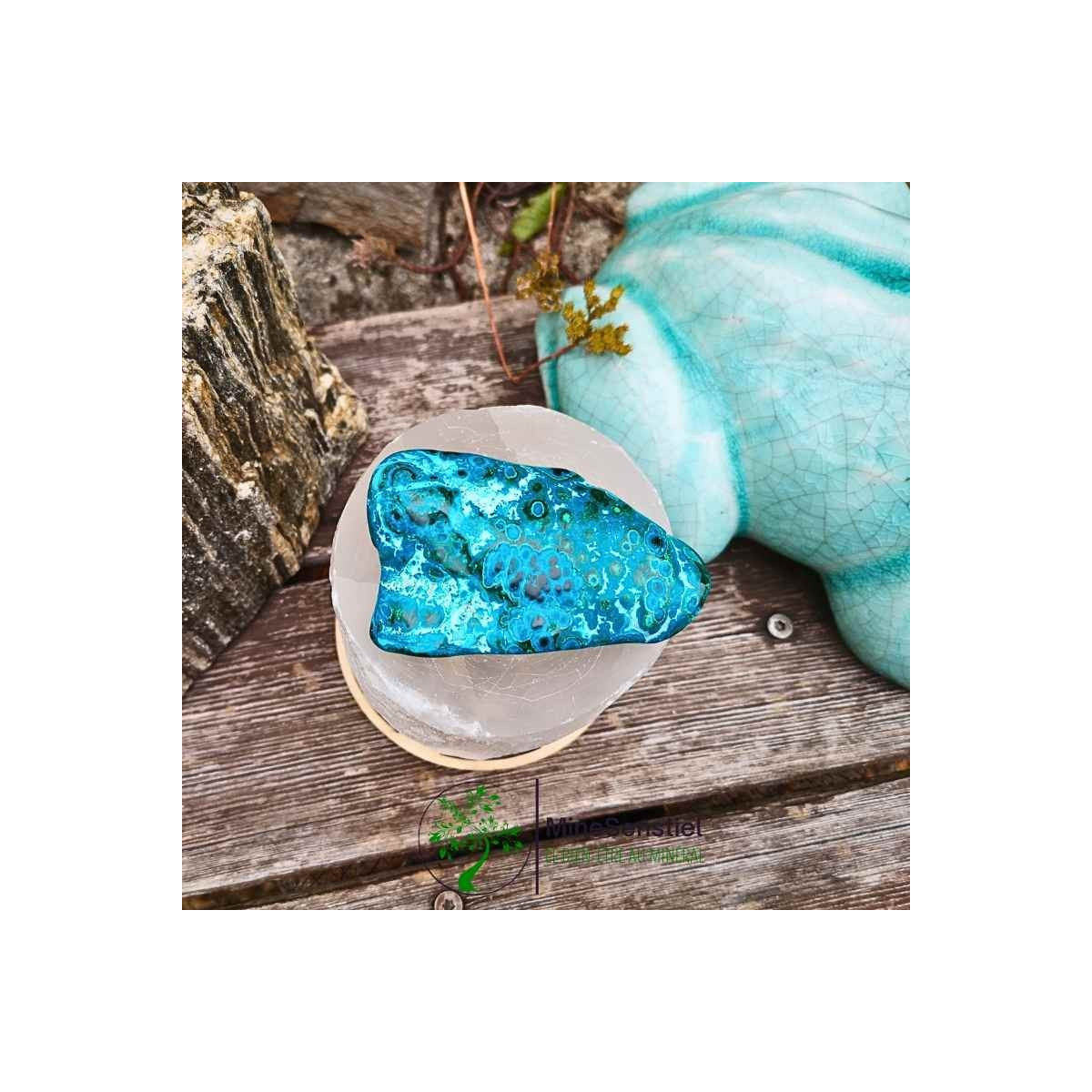 Galet Malacolla - Chrysocolle-malachite