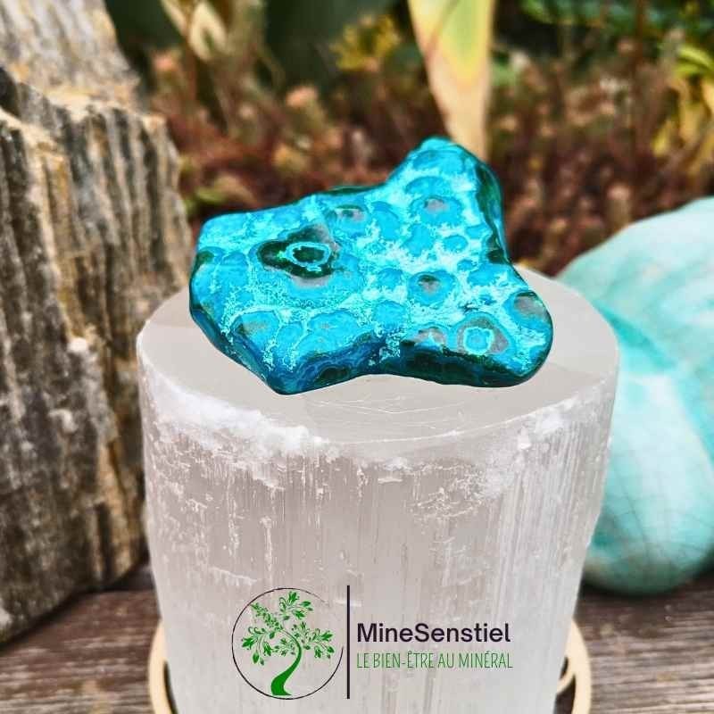 Galet Malacolla - Chrysocolle-malachite