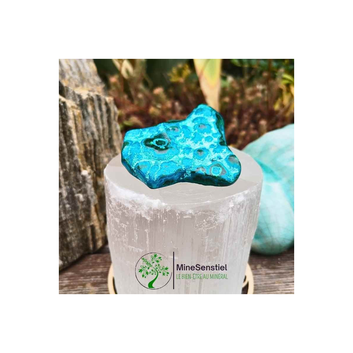 Galet Malacolla - Chrysocolle-malachite