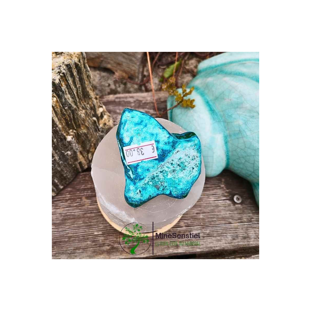 Galet Malacolla - Chrysocolle-malachite