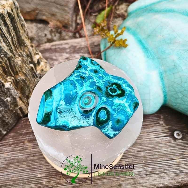 Galet Malacolla - Chrysocolle-malachite