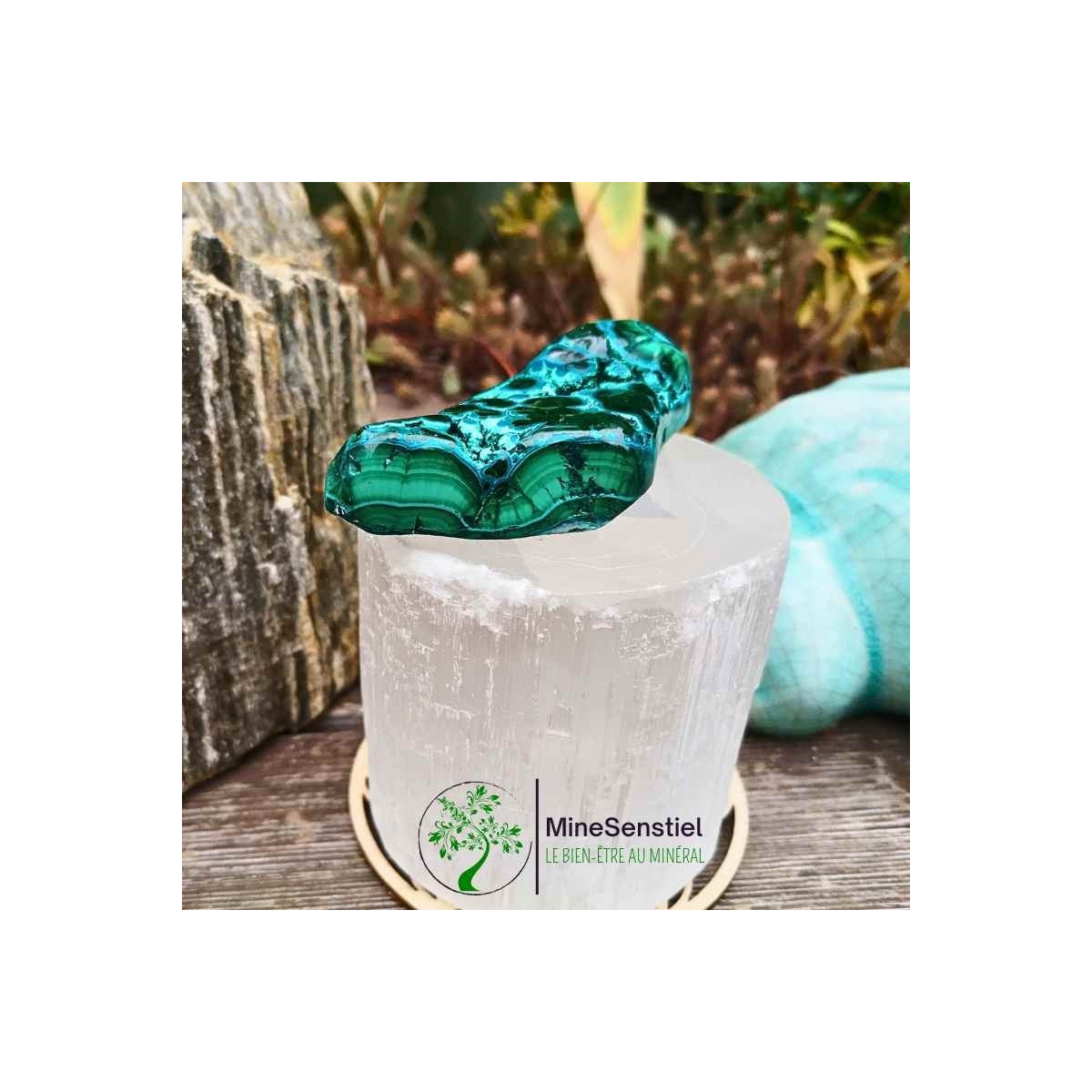 Galet Malacolla - Chrysocolle-malachite