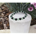 bracelet aventurine verte et lave 6mm
