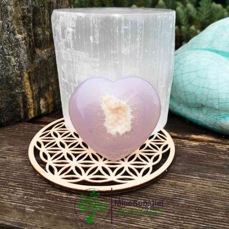 Coeur agate druzy