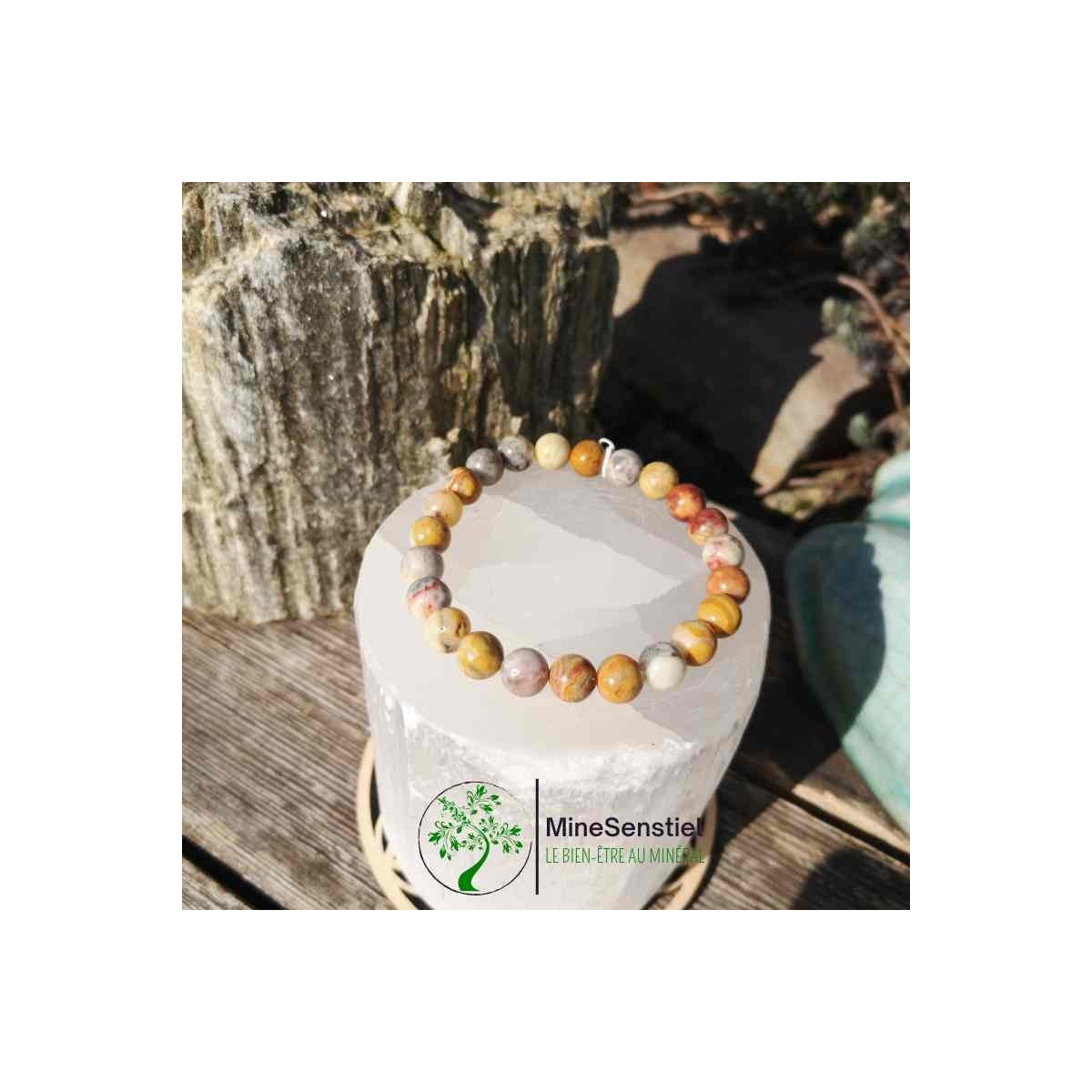 Bracelet agate crazy lace 8mm