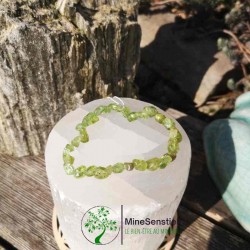 Bracelet péridot pierre roulée