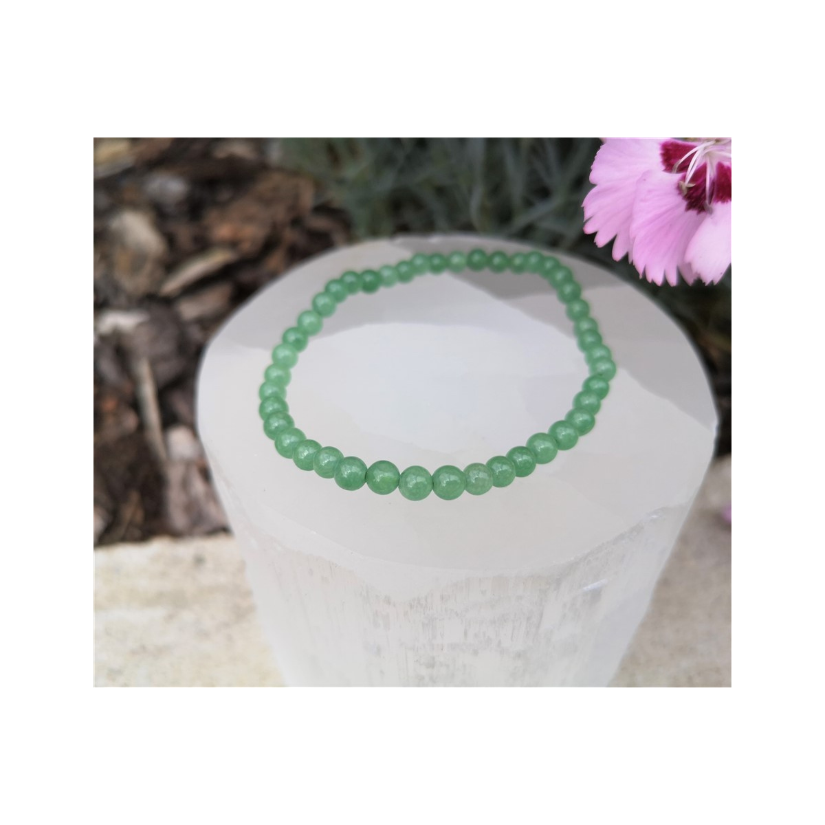 bracelet aventurine verte 4mm