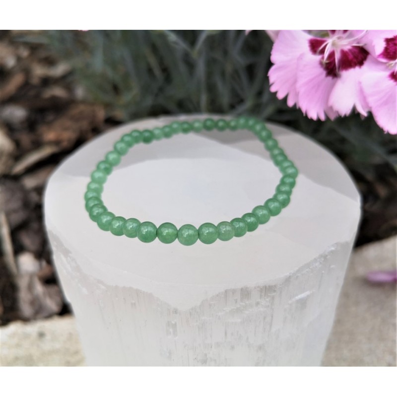 bracelet aventurine verte 4mm