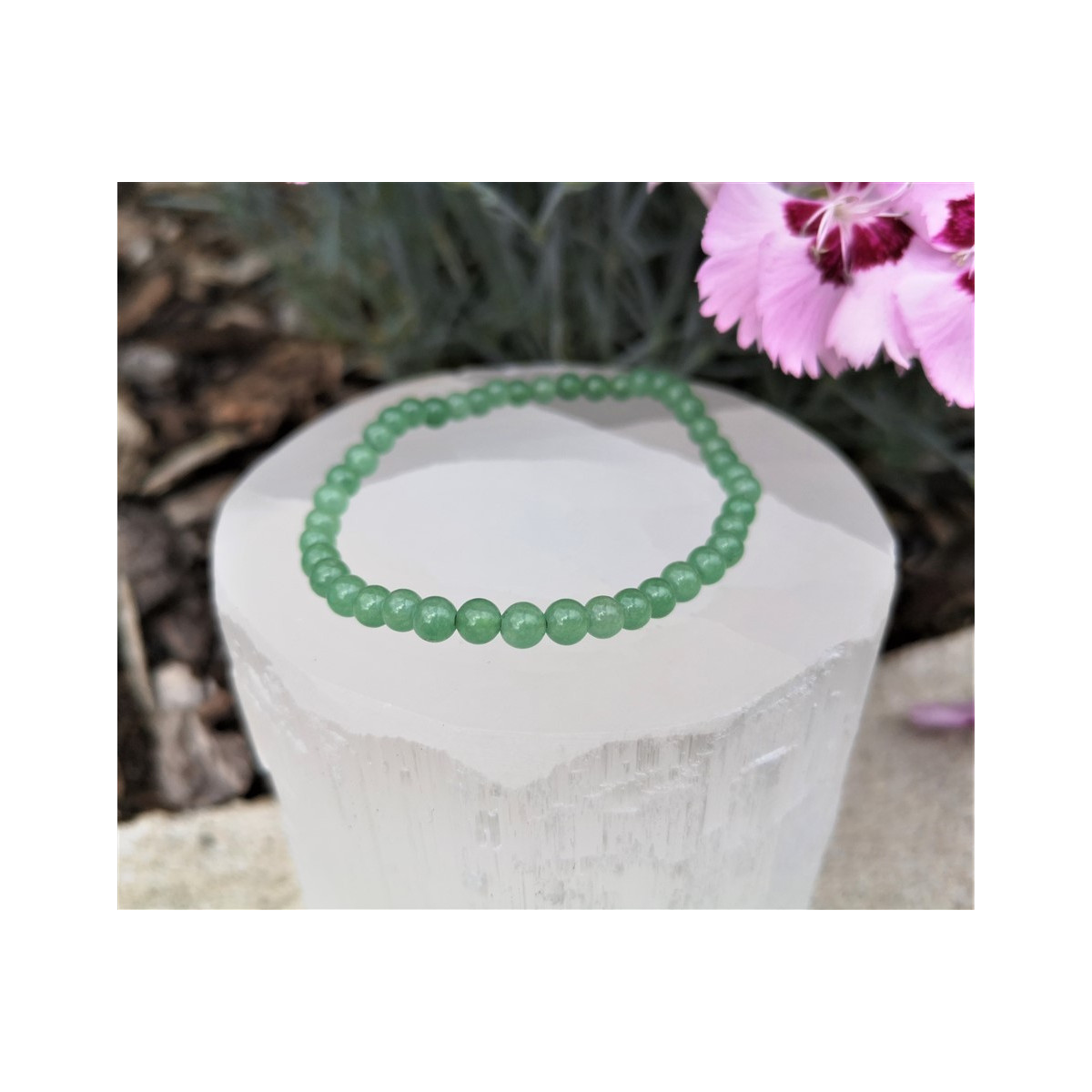 bracelet aventurine verte 4mm