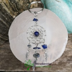 Porte clé attrape-rêves lapis lazuli
