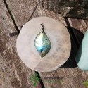 Pendentif labradorite bleu vert