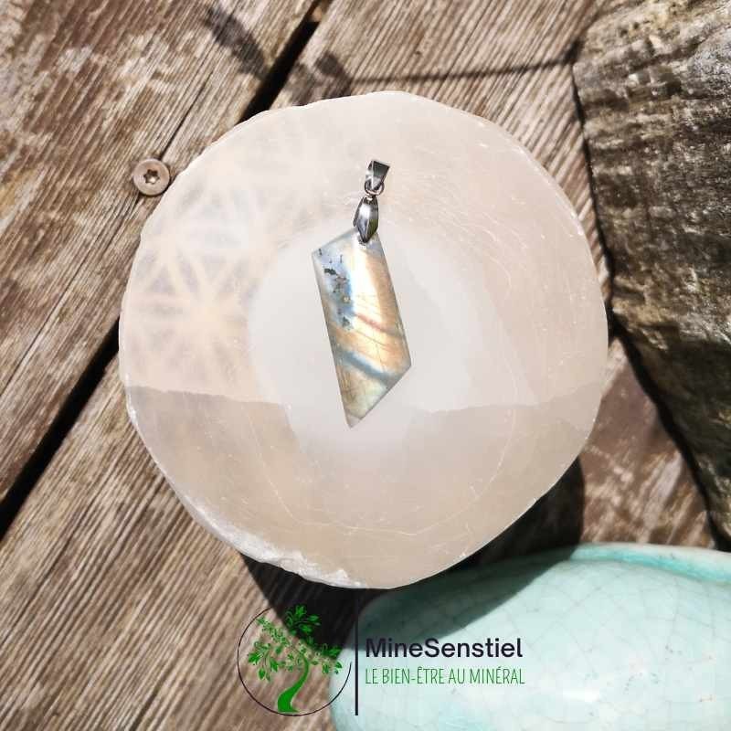 Pendentif labradorite multicolore | Minesenstiel